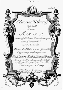 Title page of Bach