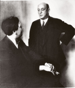 Arnold Schoenberg (right) and Alban Berg (left), ca. 1924.