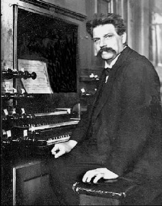 Albert Schweitzer (1875-1965) playing the organ in 1904.
