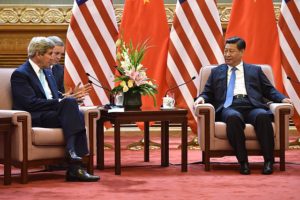 U.S. Secretary of State John Kerry meeting Chinese President Xi Jinping in 2014.